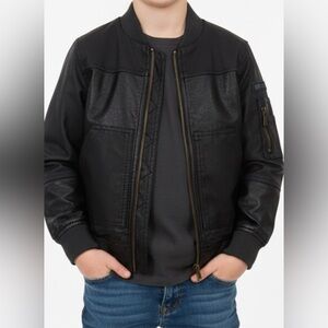 Urban Republic Kids Black Leather-Style Jacket